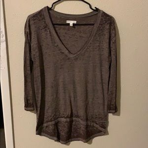 Brown 3/4 length sleeve blouse